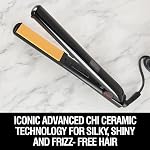 CHI Fer à cheveux en céramique numérique d'origine, lisseur de cheveux offre des résultats brillants, lisses, même la chaleur pour moins de dommages, 1" Fer, Piano noir
