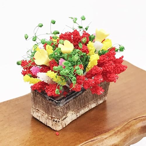 Miniatura 3 de EXCEART 3 piezas de flores artificiales para decoración de plantas, mini maceta en miniatura, flor en maceta, mini