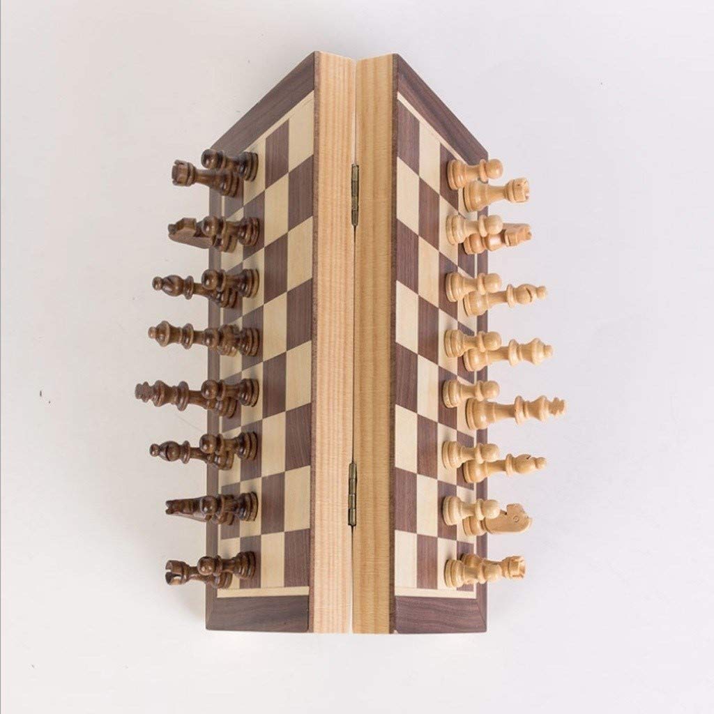 Szachy drewniane Magnetyczny Szachy Zestaw Drewniany Szachownica Przenośny Składany Exquisite Box Profesjonalna Konkurs Gry Rodzic-Dziecko Interaktywne Rozrywka Szachy dla dzieci i dorosłych
