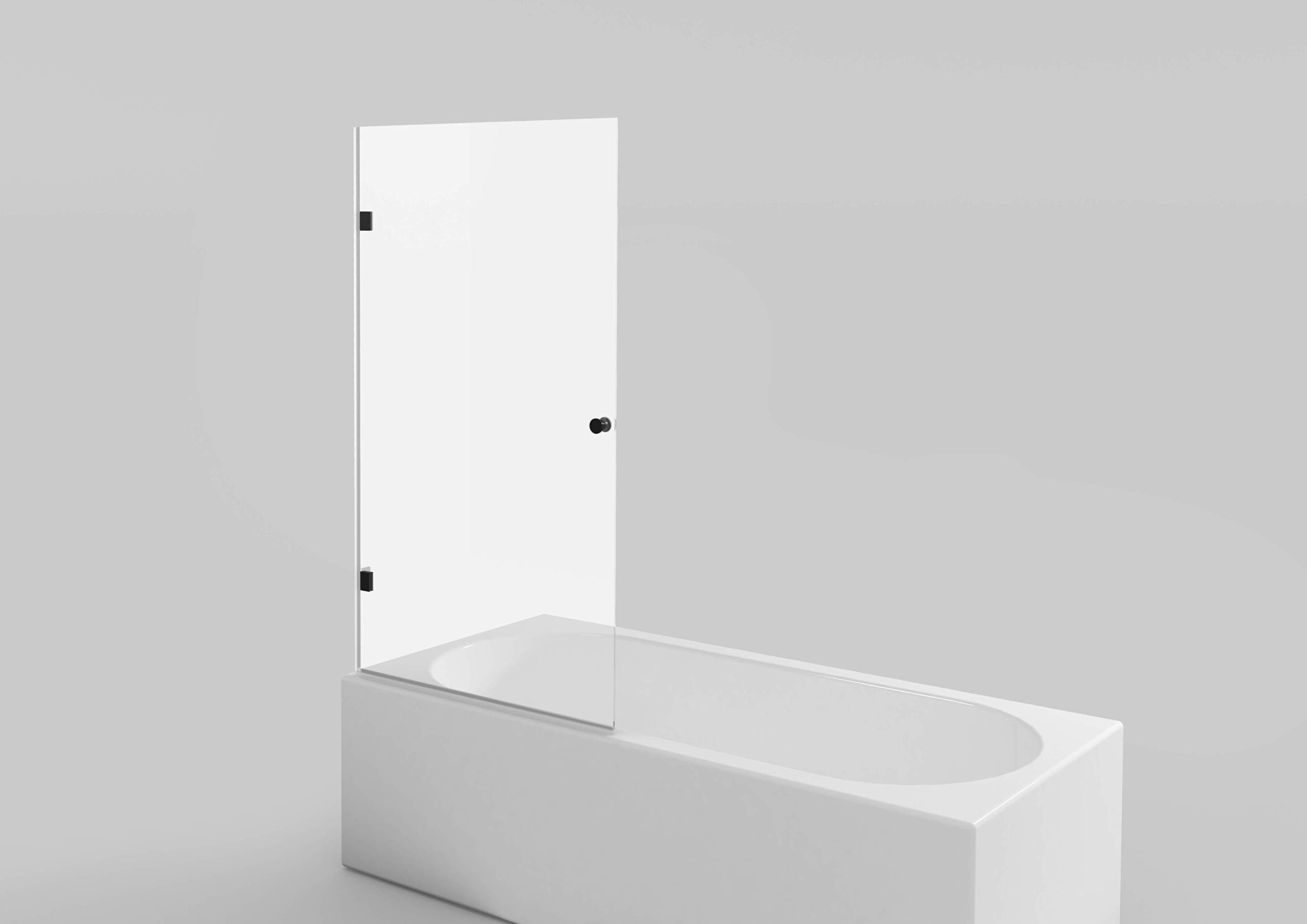 Mampara de ducha GALLERY 80 x 140 cm - abatible en una parte - montable en ambos lados - vidrio de seguridad monocapa de 4 mm de espesor - diseño negro mate