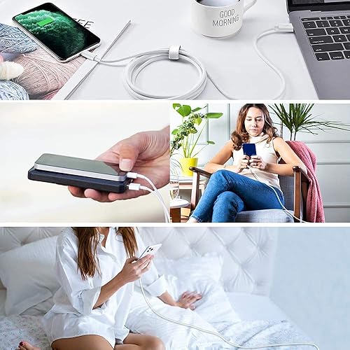 Miniatura 8 de Cargador para iPhone de 10 pies, certificado Apple MFi Cable Lightning largo de sincronización de datos con cargador de pared USB, adaptador de