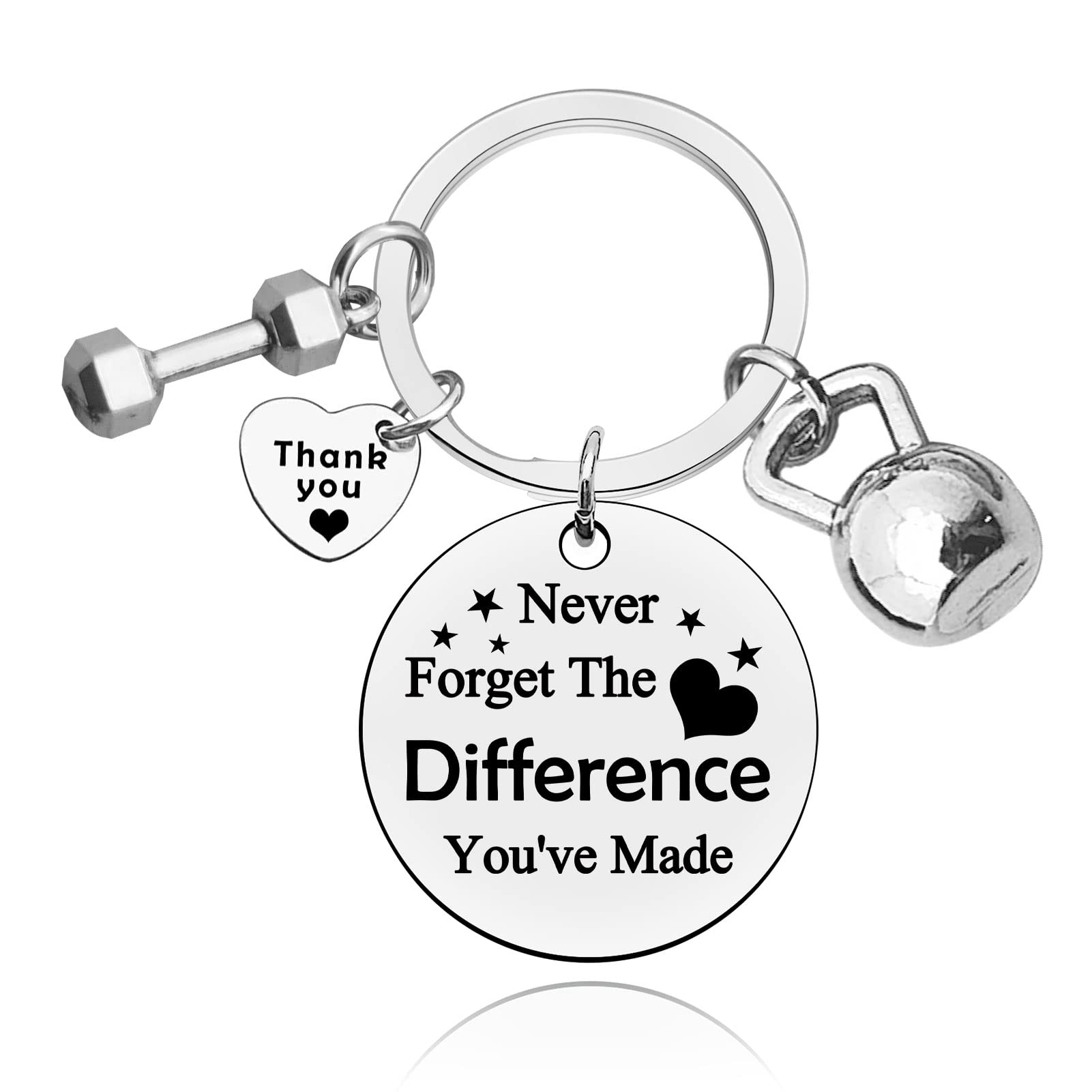 Baipilu Fitness Gifts Keychain Fitness Trainer Instructor Personal Trainer Appreciation Present Thank You Jewelry Gift Workout Keychain Gym Coach Leaving Going Away Farewell Retirement Present