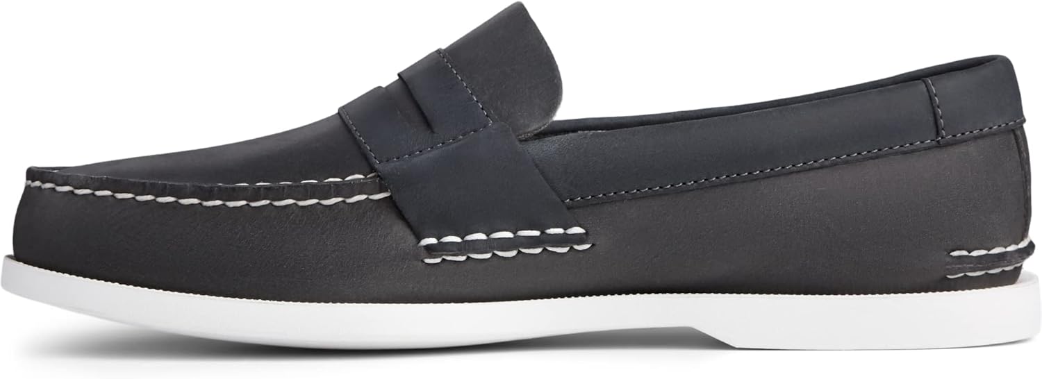 Sperry Men's Authentic Original Plushwave Penny Boat Shoe, Navy/WHT, 10 M US