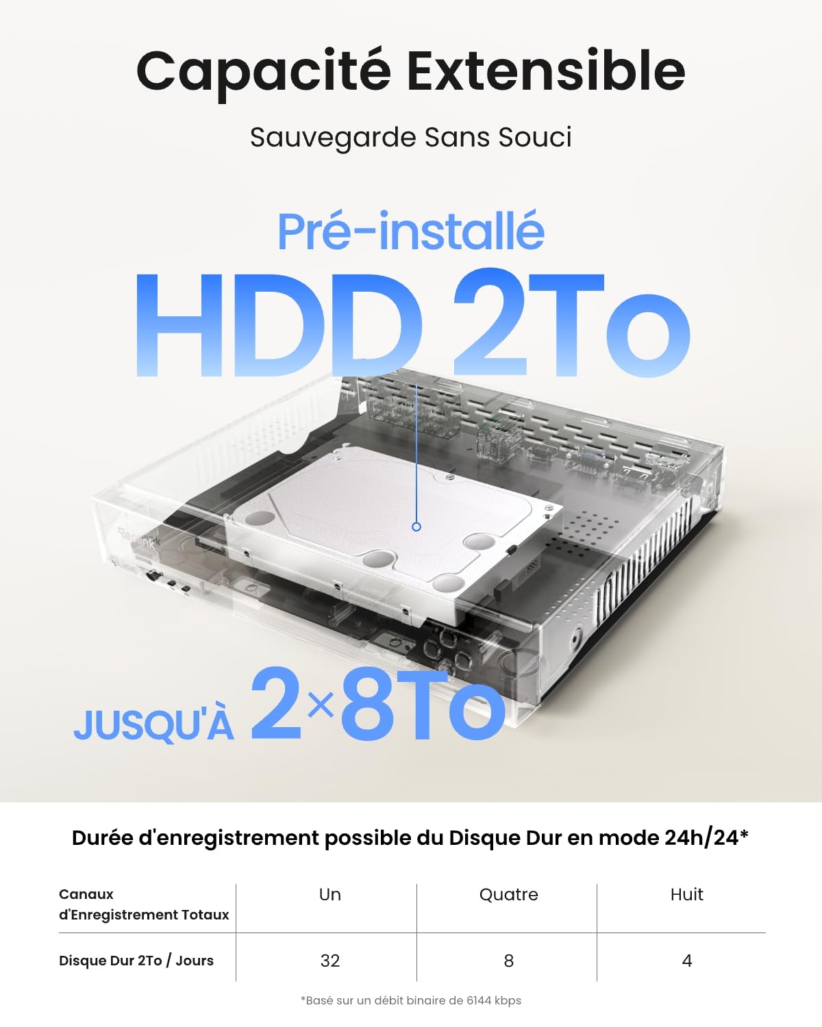 Reolink 4K Caméra de Surveillance PoE, 4X RLC-840A avec Anti-Vandalisme IK10, Détection Smart Personnes/Véhicules/Animaux, Ensemble 4K PoE NVR 8 Canaux avec Disque Dur de 2TO