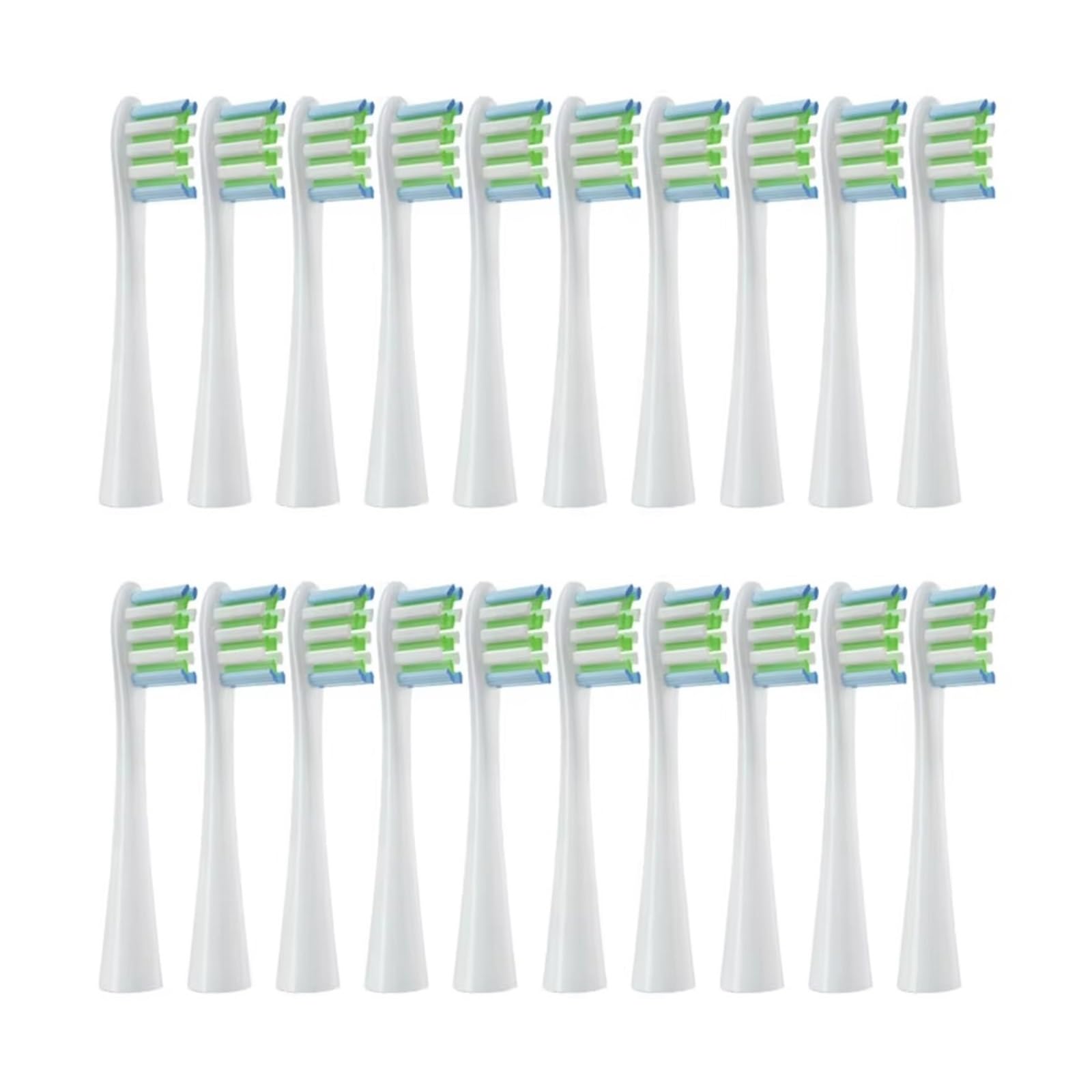 10/20X testine, compatibile con Oclean, X X Pro Z1 F1 | One, Air 2, SE, setole morbide, punta rotonda lucidata(20pcs white)