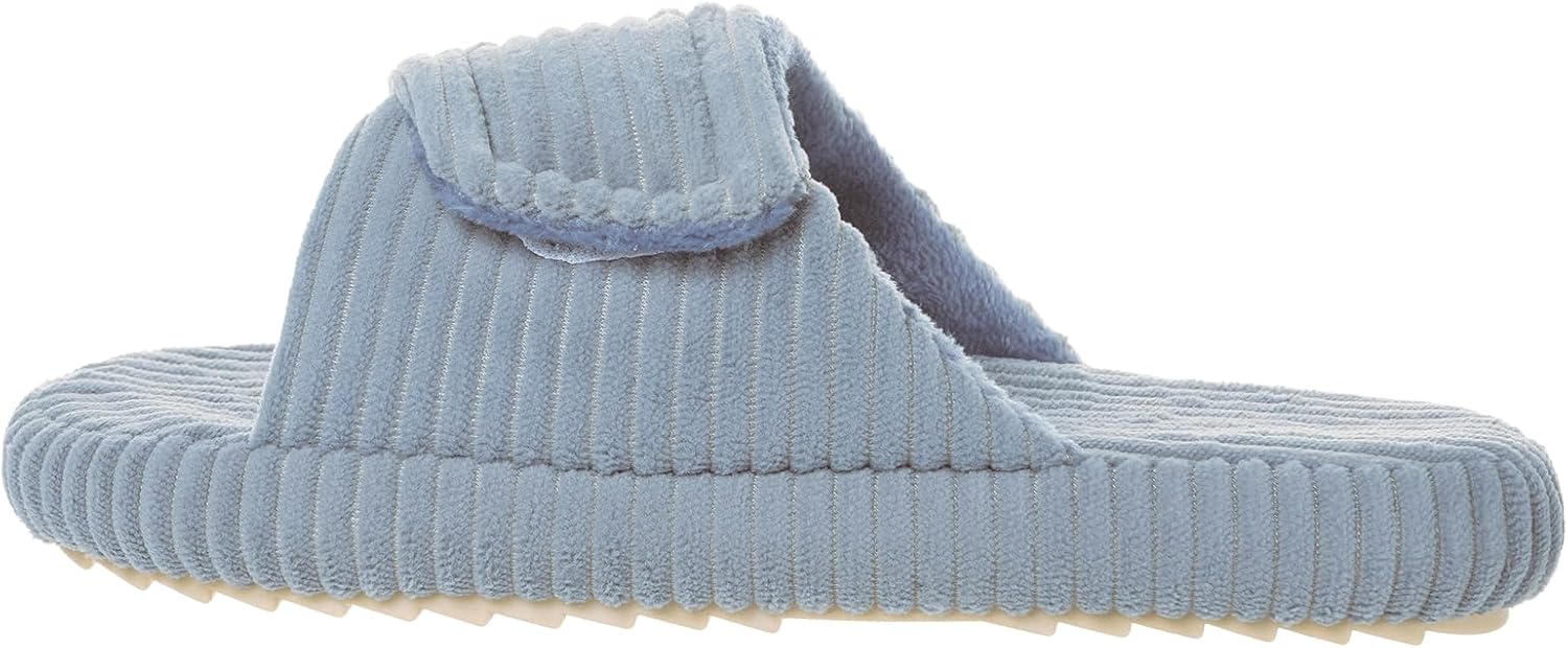 Dokela Women's Orthopedic Slippers with Arch Support Comfy Adjustable Memory Foam Open Toe House Slippers Bedroom Shoes for Plantar Fasciitis Indoor Outdoor,Light Grey,US 9-10, EU 39-40 - Image 2