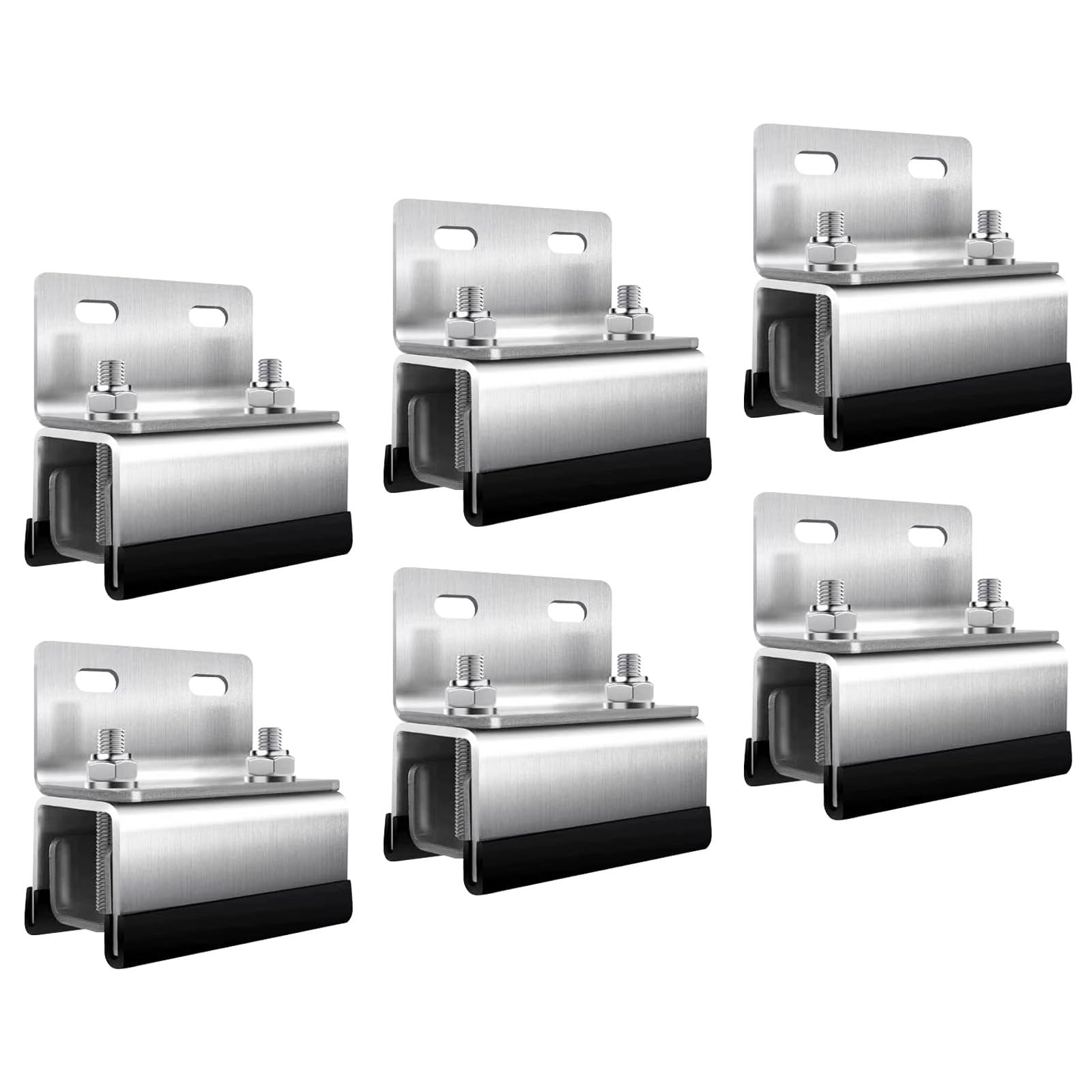 Kit de Montage de Toit, 6 PCS Fixation Universelle Galerie en Acier Inoxydable 304, Supports pour Panneaux Solaires Compatibles avec Les Fourgons ProMaster/Boxer/Ducato/Jumper