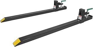 2pcs Clamp on Pallet Forks Tractor Chain Loader Skid Steer Heavy Duty Lifting 1500lbs