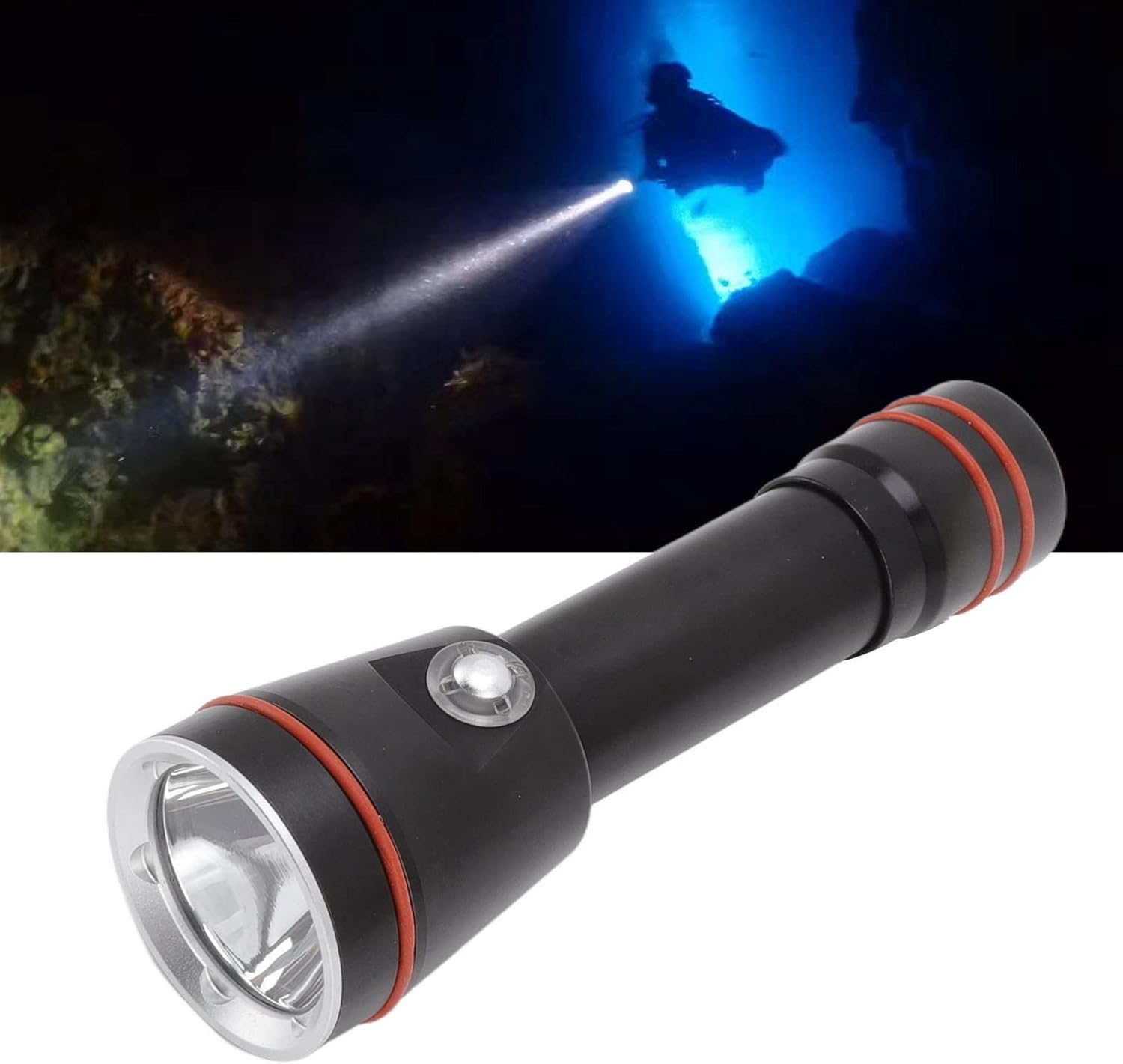 Professional Underwater Flashlight 5000LM Lighting Diving Fill Light IPX8 Dive Torch for Fishing Night Light 100 Meters Underwater Flashlight