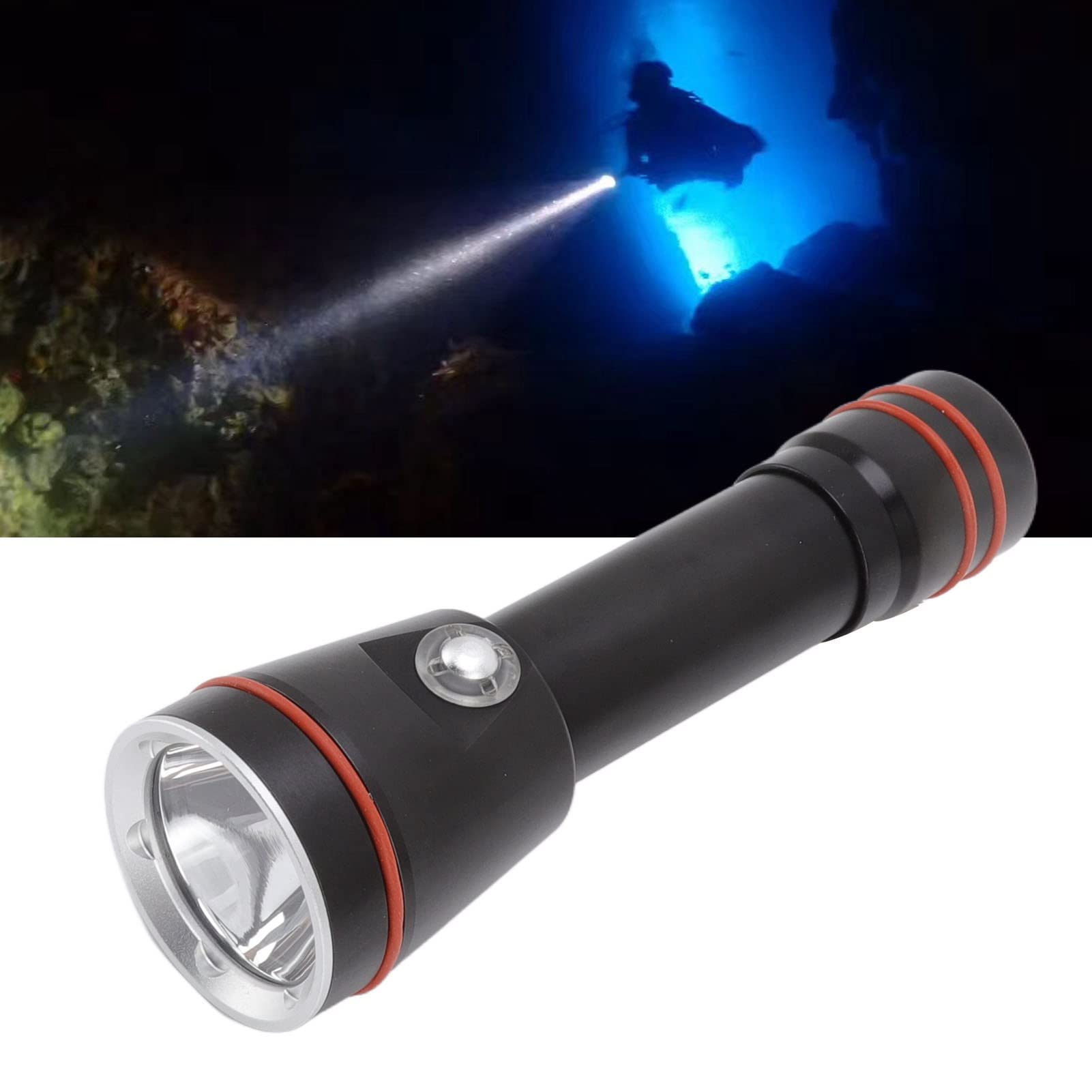 Torcia subacquea professionale Mtlavishness 5000LM, illuminazione di riempimento per immersioni, impermeabile IPX8, torcia subacquea per la pesca