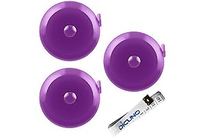 DiCUNO Purple, Retractable Soft Tape Body Tailor Measuring Tape (3 Pcs)