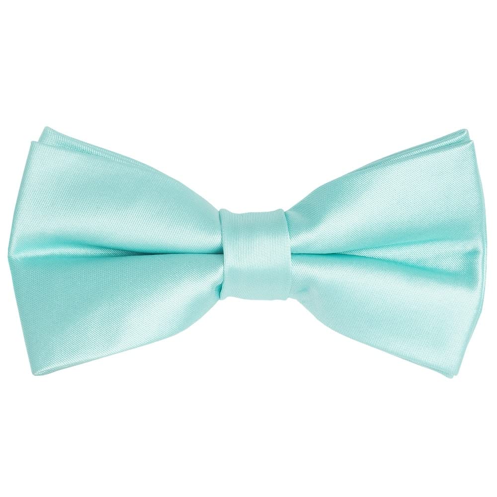 Ties R Us Boys Aqua Pre Tied Plain Bow Tie Age 18 Months-3 Years