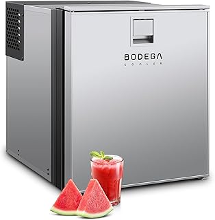 BODEGA BODEGACOOLER 12 Volt Refrigerator, 63.4Quart RV Refrigerator, Dual Modes RV Fridge with LED, (32℉-50℉) Travel Compressor Cooler 12/24V DC for Boat, Yacht, Caravan, Truck, Camping (Silver)