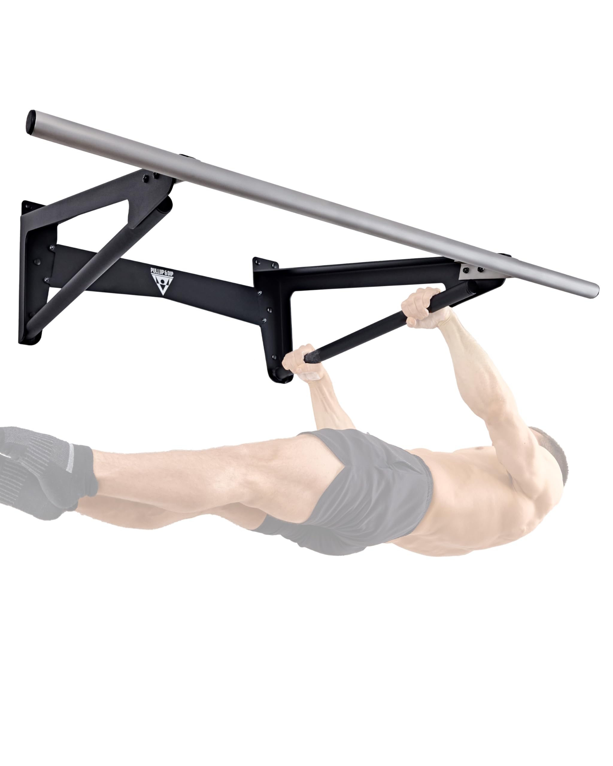 PULLUP & DIP - Muscle Up Bar Pull-Up Bar Wall for Outdoor Indoor | Calisthenics | Pull-Up Bar Stainless Steel Weatherproof for Front Lever Back Lever & Home Gym