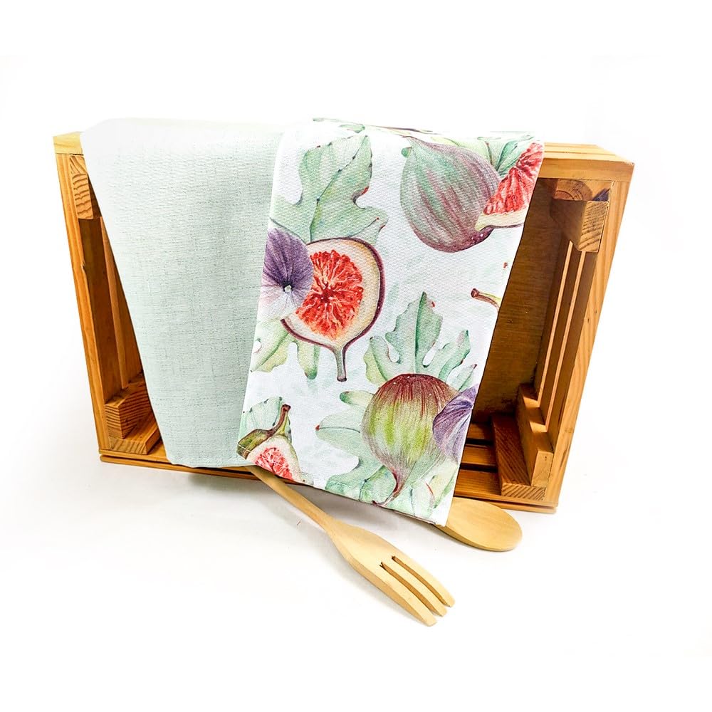 MAGIE DI CASA Fruits Tea Towels – Eleganza in the Kitchen – Tea Towels 52 x 72 cm – Made in Italy (2, Fig)