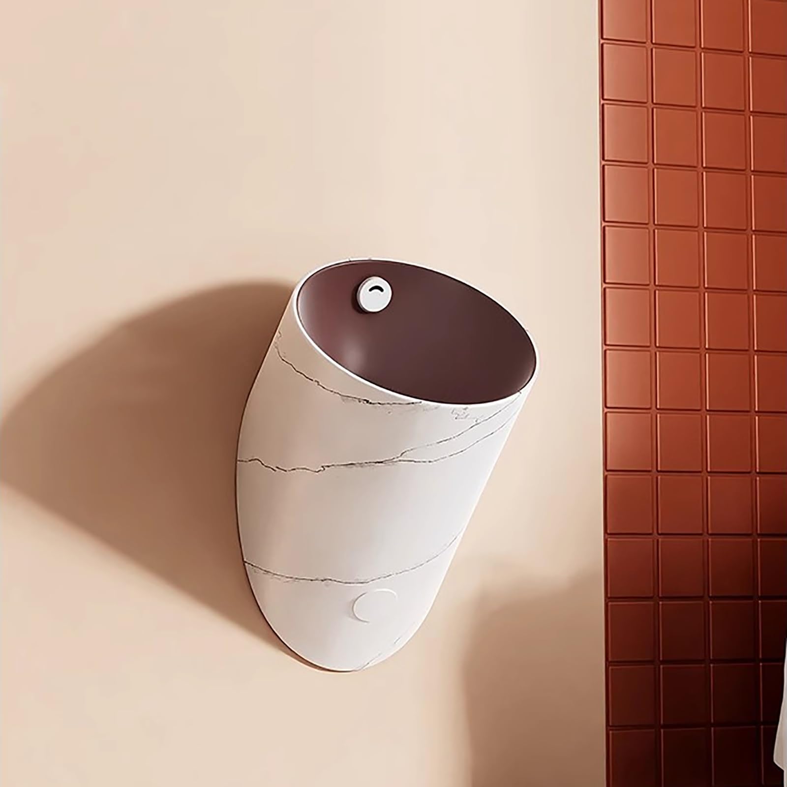 Męskie Urinale z Automatycznym Spłukiwaniem przez Czujnik Inteligentny, Muralne Urinale Ceramiczne Anti-Rozlania dla Mężczyzn, Wysokiej Efektywności Urinale Anti-Zapachowe