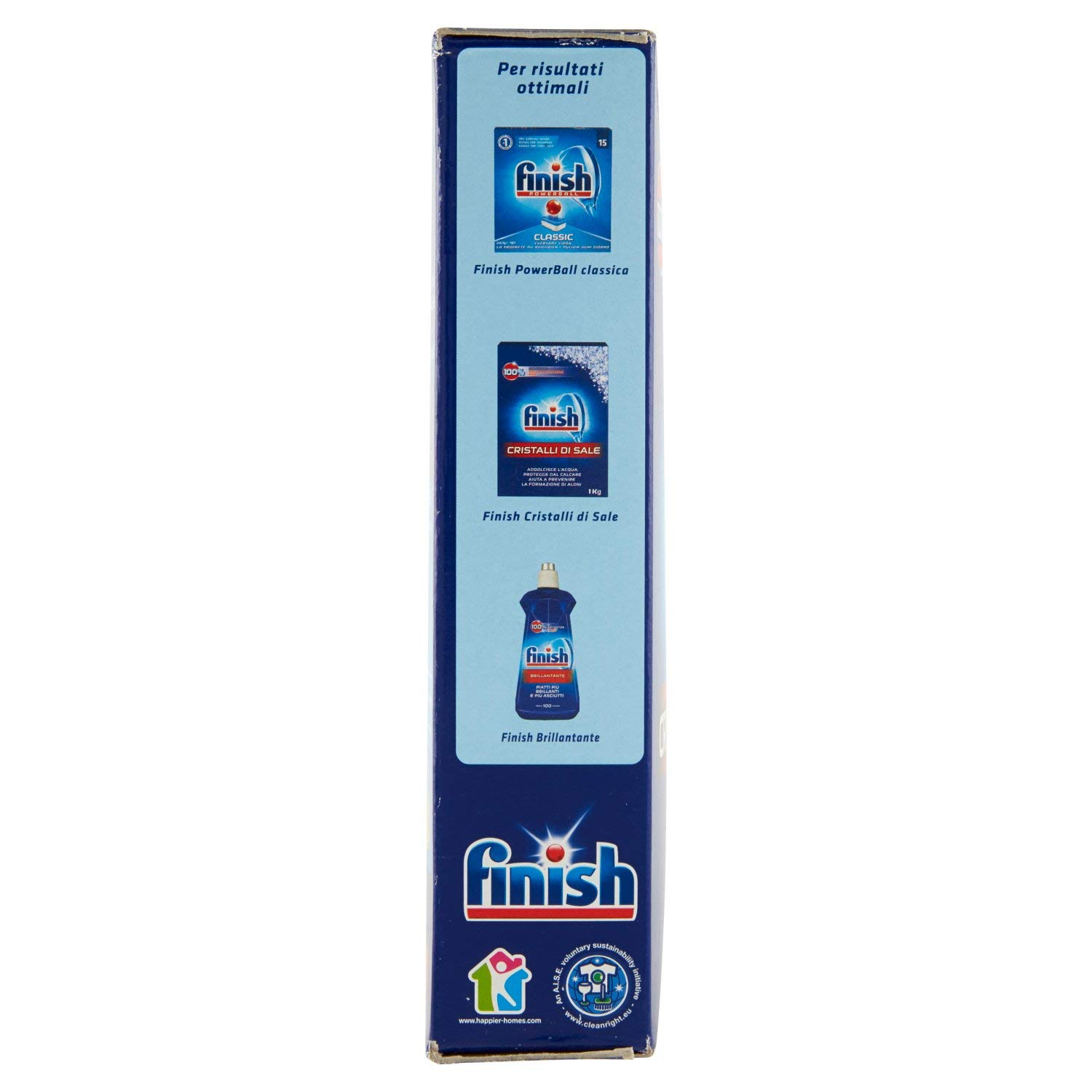 Finish Sale per lavastoviglie, Additivo per Lavastoviglie in cristalli di Sale per proteggere dal calcare e dalle macchie d'acqua, 10 confezioni da 920 gr (9,2kg)