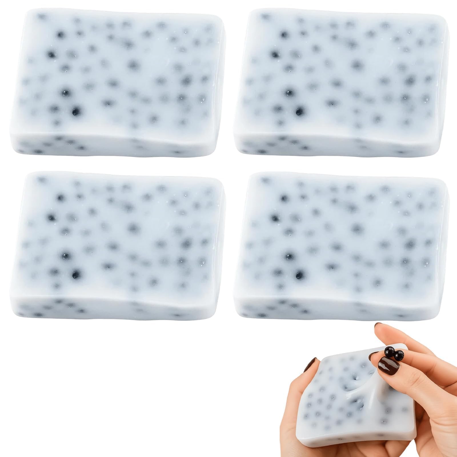 4 Pack Pimple Popper Toy, Stress Relief Fidget Toys for Adults and Kids, Spot Popping Toy for Anxiety Relief, Pimple Popping Fidget Toy for Stress Management