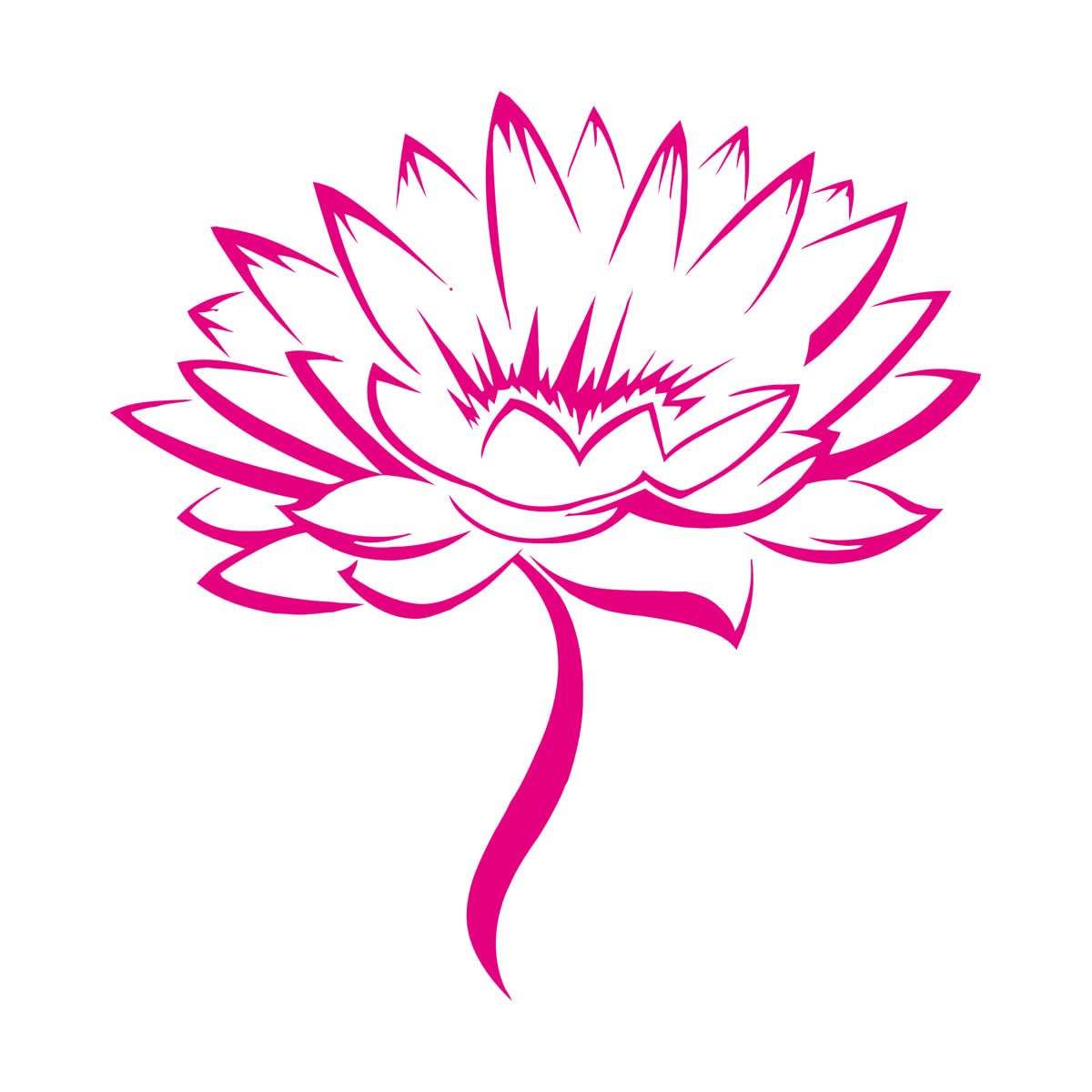 Engraving Stickers Lotus Flower Blossom House 81x86.7cm Can Modify and add Information Extra Large Rosered