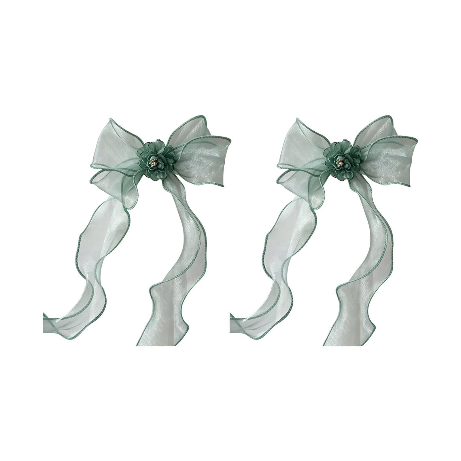Hsyzygian Camellias Sheer Tulle Curtain Tiebacks for Home Hotel Decoration French Flower Curtain Tie Back