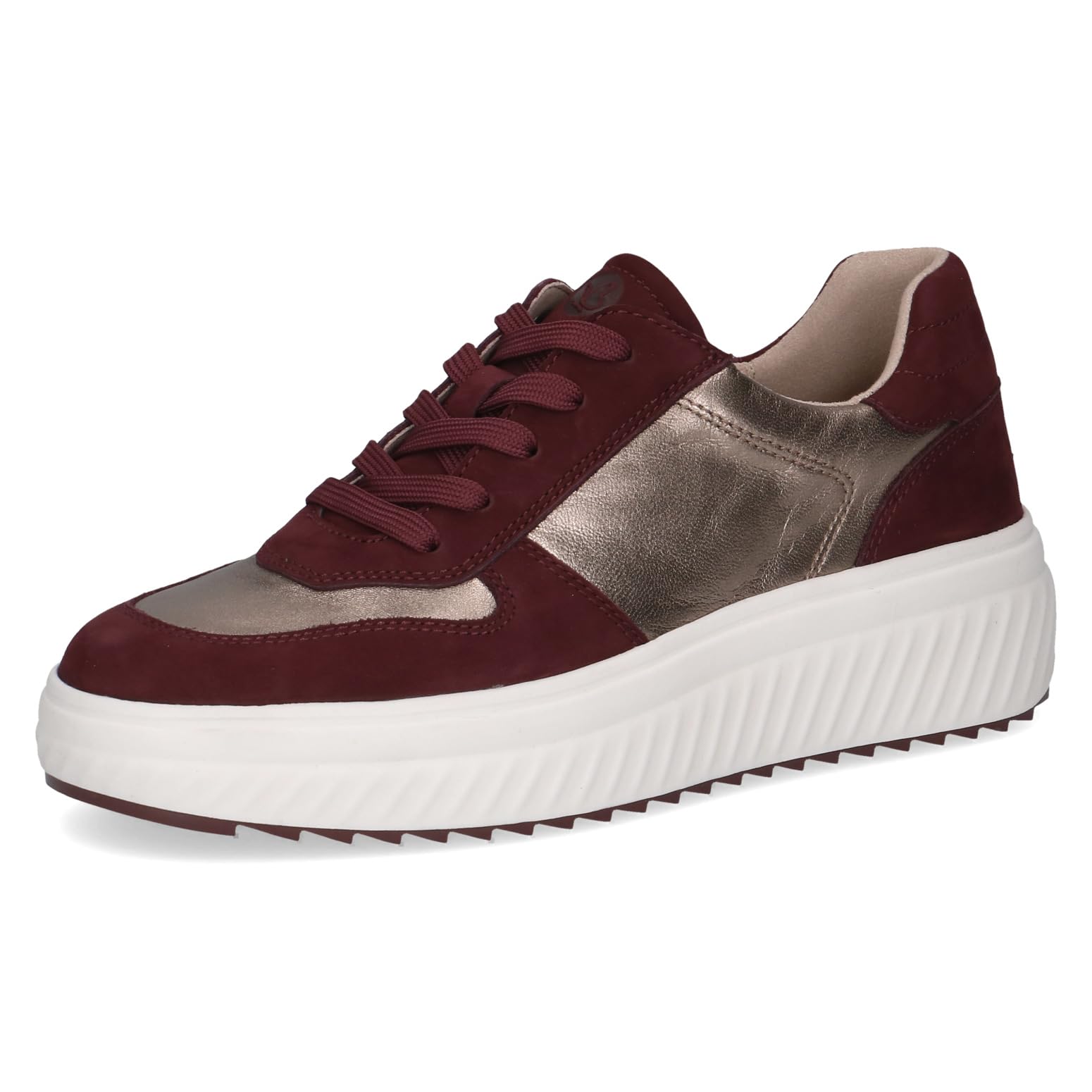Caprice Damen Sneaker flach aus Leder Plateau