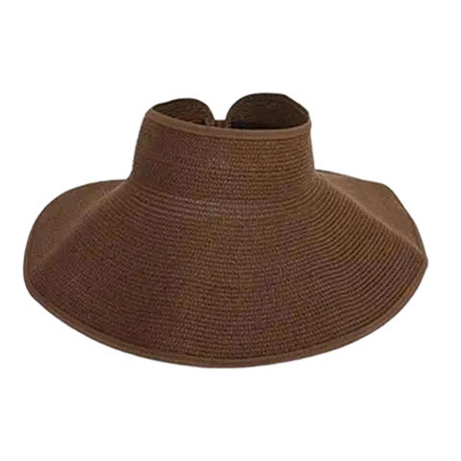 EYRMQWJPC Wide Brim Sun Hat, Women Visor Sun Hat Summer Breathable Large Brim Beach Multicolor(Brown)