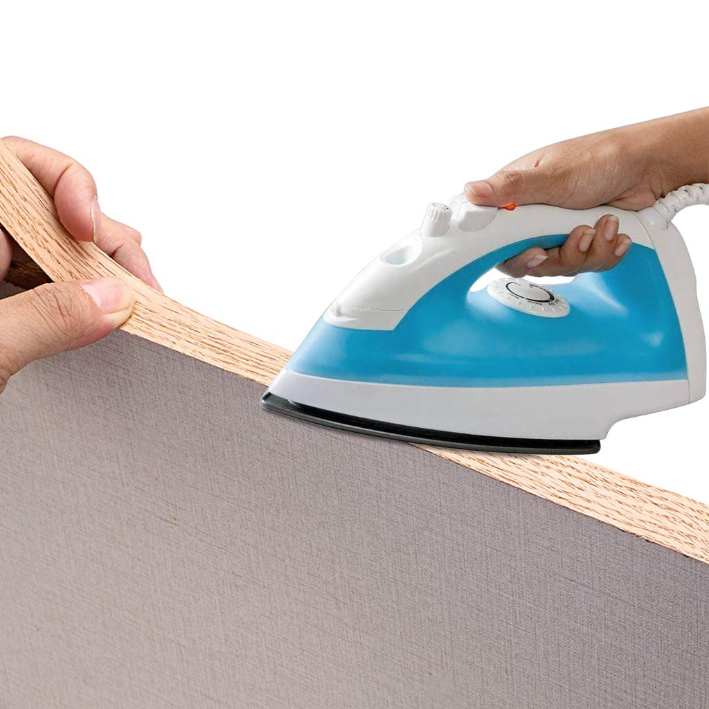 Skelang Impiallacciatura Legno, Legno impiallacciato, Striscia di canto termoadesiva in melammina, 19 mm× 15 m per mensola, armadio, telaio della porta (rovere rosso)