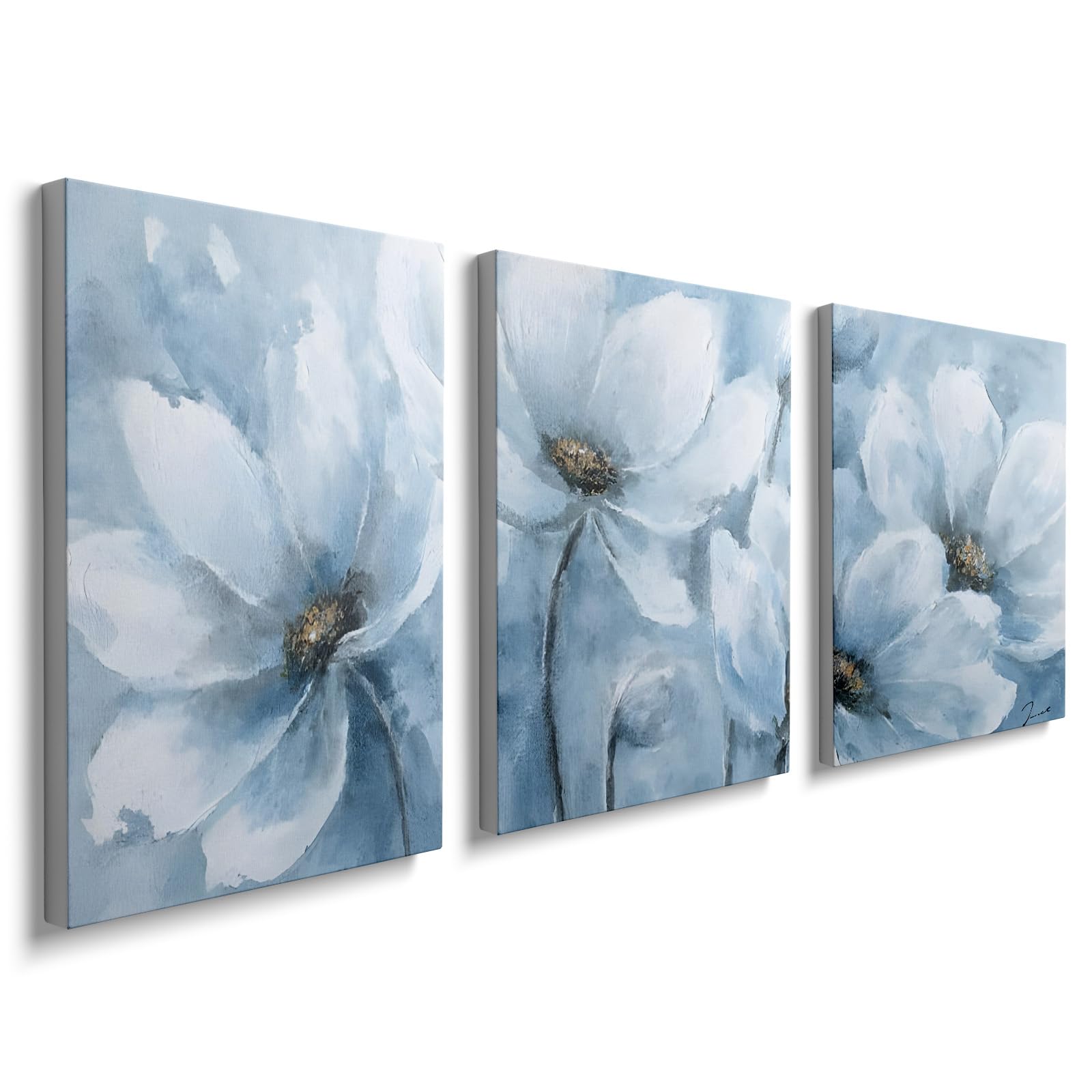 prinfantasy Framed Wall Art Home Decor Canvas Posters Flover Pictures for Bedroom Bathroom Living Room Aesthetic Room Decoration YH1304