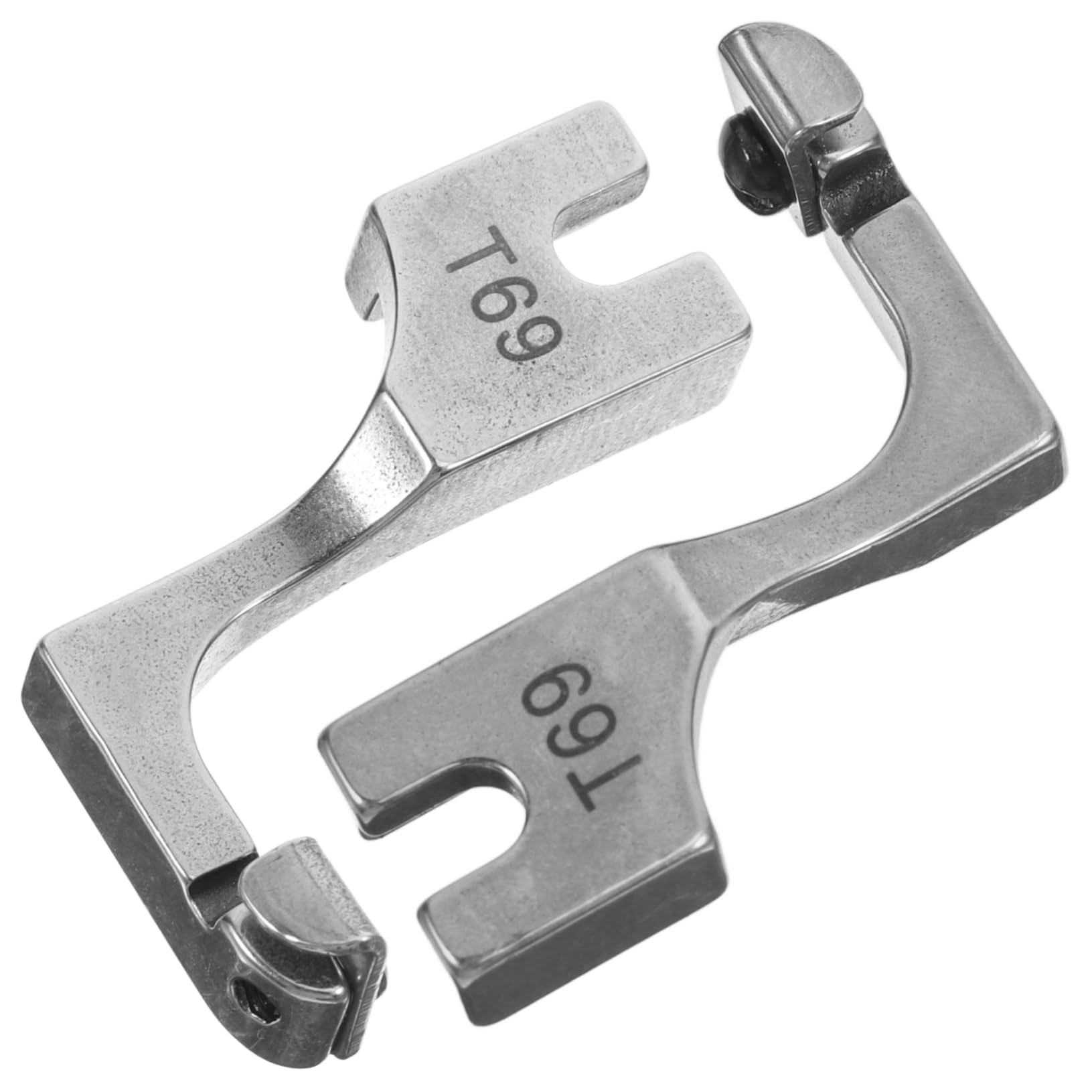 Pied-de-biche pour Fermeture Éclair Industrielle T69 Réglable, 2 Pièces | Compatible Brother, Design Unilatéral avec Rainure, Accessoire pour Machine à Coudre Industrielle