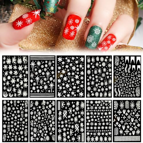 DTYGUIXE 10 Pz Adesivi Unghie Decalcomania Natale
