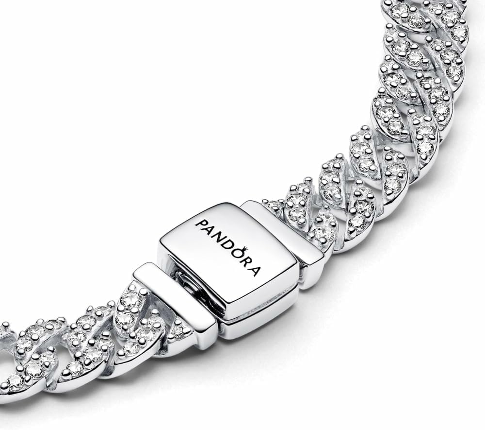PANDORA Timeless Pavé Cuban Chain Bracelet - Includes Gift Box