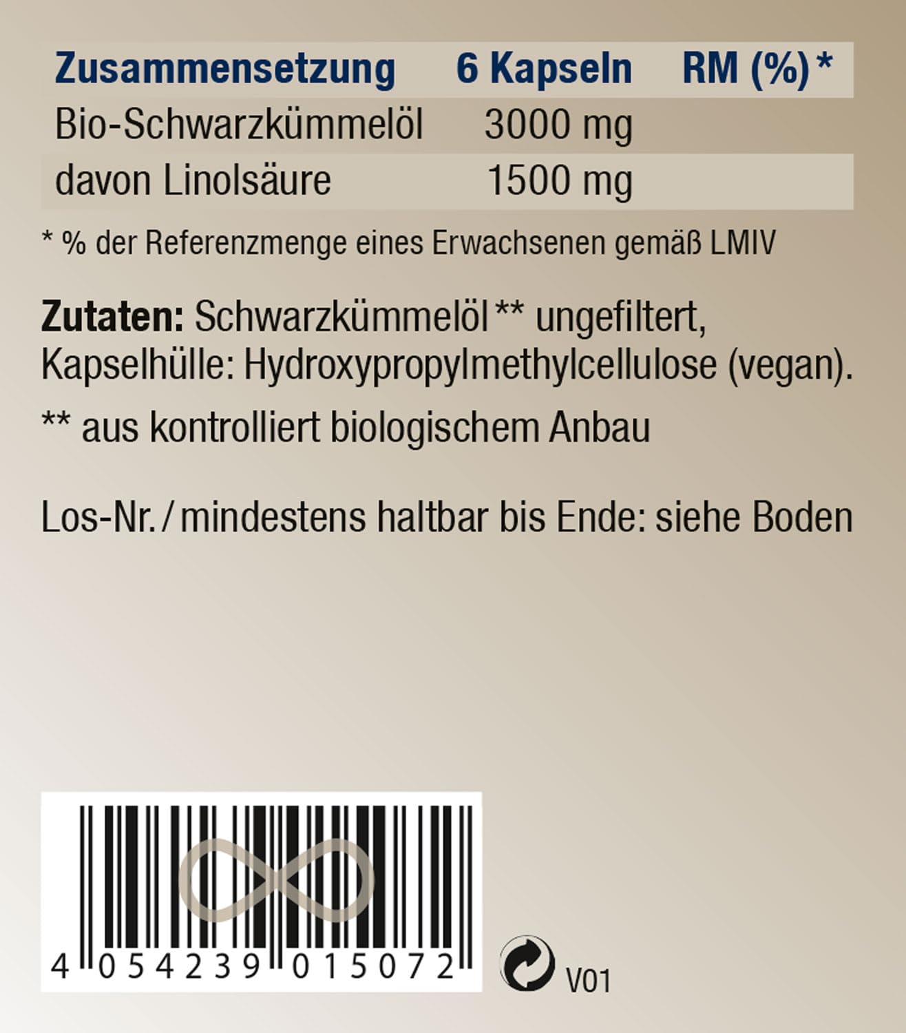 Kopp Vital ® Bio-Schwarzkümmelöl / 250 mg / 300 Kapseln