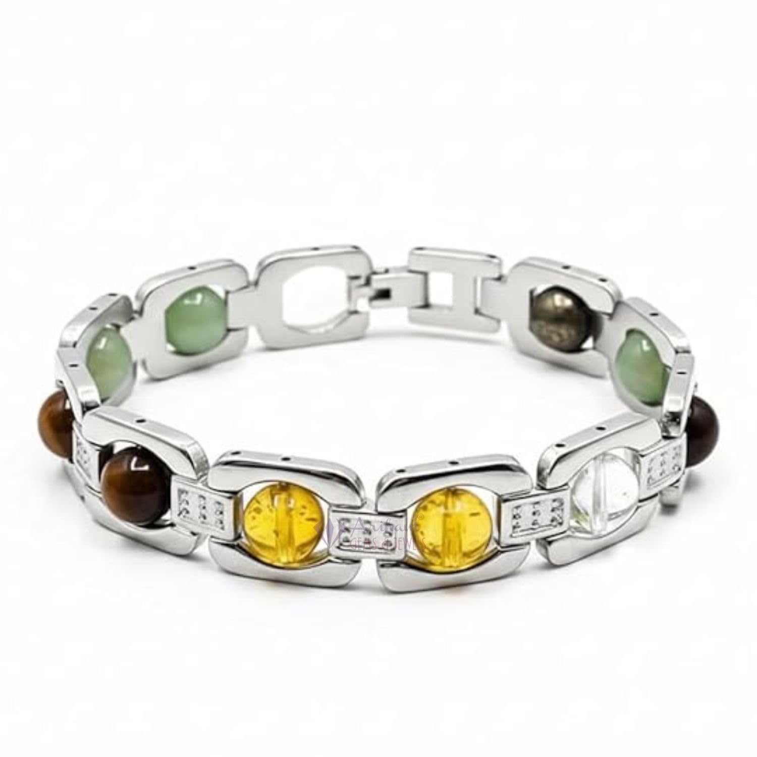 Arihant Gems and Jewels® Original Certified Dhan Yog Bracelet 8 mm Beads I Energy Healing Adjustable Crystal Jewelry for Men & Women I Attract Wealth, Prosperity & Success for men & Women.