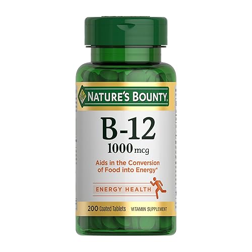 Nature's Bounty Vitamin B12 1000 mcg Supplements, Supports Energy Metabolism, 200 Ct - 200 Count (Pack of 1)
