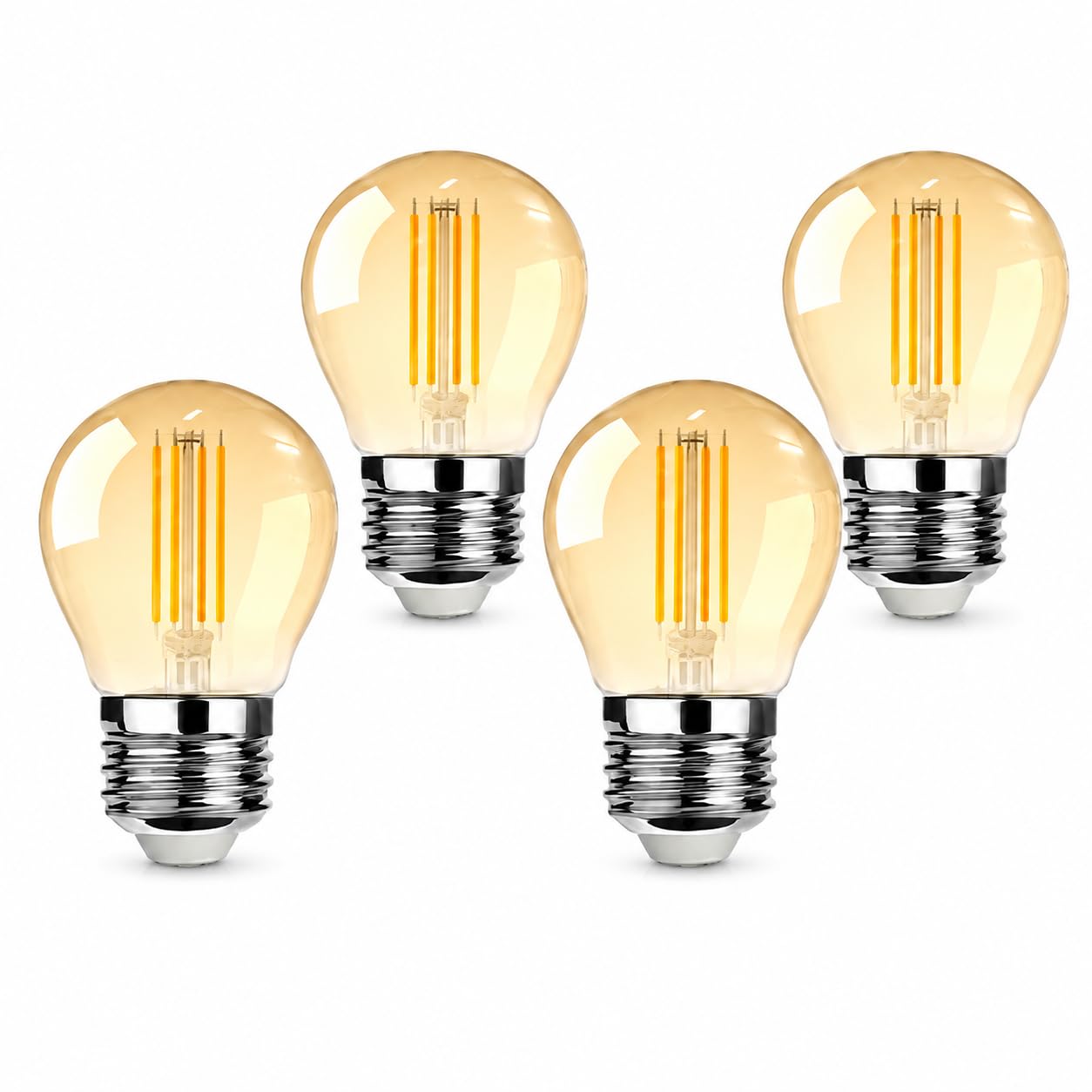 YELANGU G45 LED Light Bulb E27 4W 2300K Warm White, 4-Pack