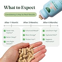 Vista 5 de Semaine Esenciales para peri/menopausia, 30 unidades, cabello más completo, no más sofocos, equilibrio hormonal, mejor sueño y más, fórmula