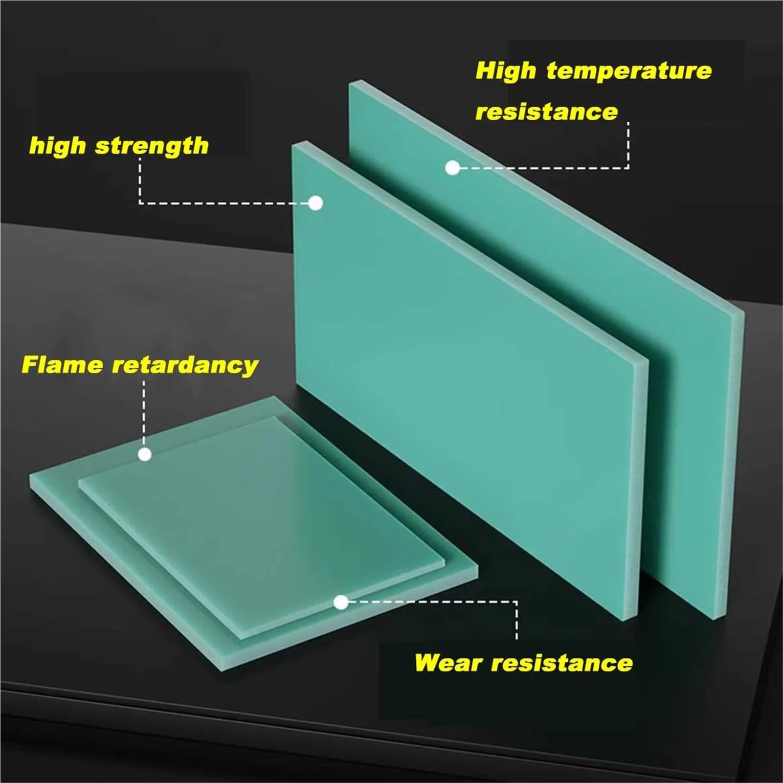 Hoja de epoxy del tablero de fibra de vidrio FR4, for aislamiento y juntas(100x100x4mm 1pcs)