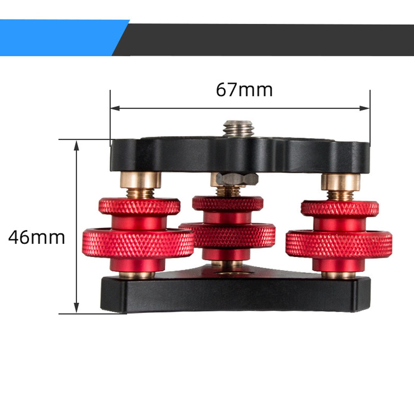 Generic Base Livellante per Fotocamera con Tre Livelle a Bolla Lega di Alluminio Leggera per Fotografia Panoramica Compatibile con 3/8 Pollici