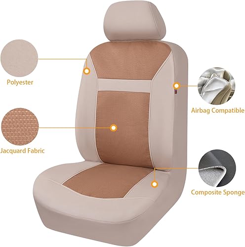 Miniatura 2 de Flying Banner Juego completo de fundas de asiento de automóvil, ajuste universal para la mayoría de automóviles, camiones, SUV y camionetas, cómodo