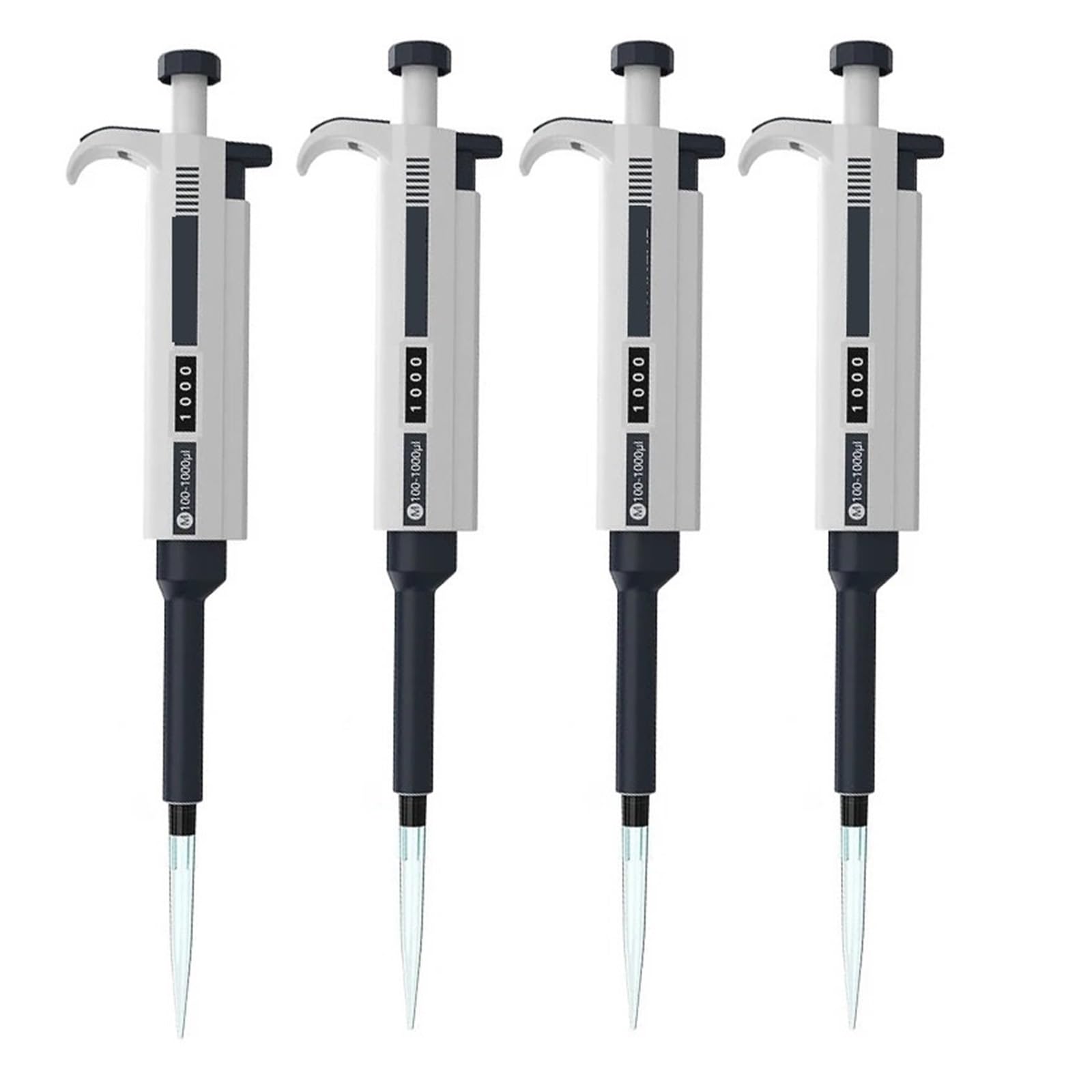 pipeta de Laboratorio, Pipeta de Laboratorio plástico un Solo Canal, micropipeta Digital Ajustable, Equipo con Puntas pipeta(0.5-5ml)