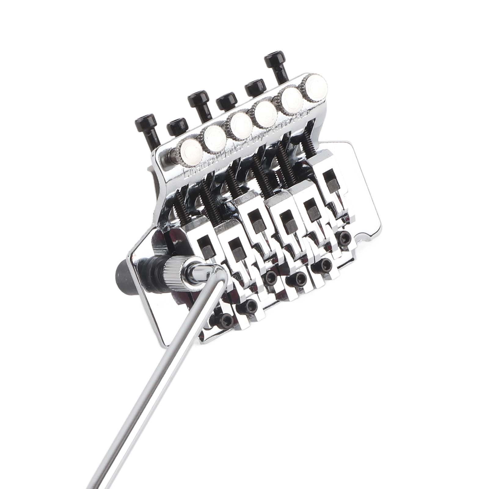 Ponte Tremolo Gold, Silver, Black Floyd Rose a Doppia Chiusura per Chitarra Elettrica - Vibrato per Prestazioni Migliorate (SILVER)