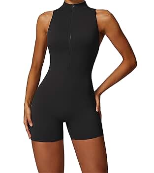 ウェア WORK OUT SEPARATE ONE-PIECE Amazon.com: WKQSCNLR Tummy Control Front Zipper One Piece