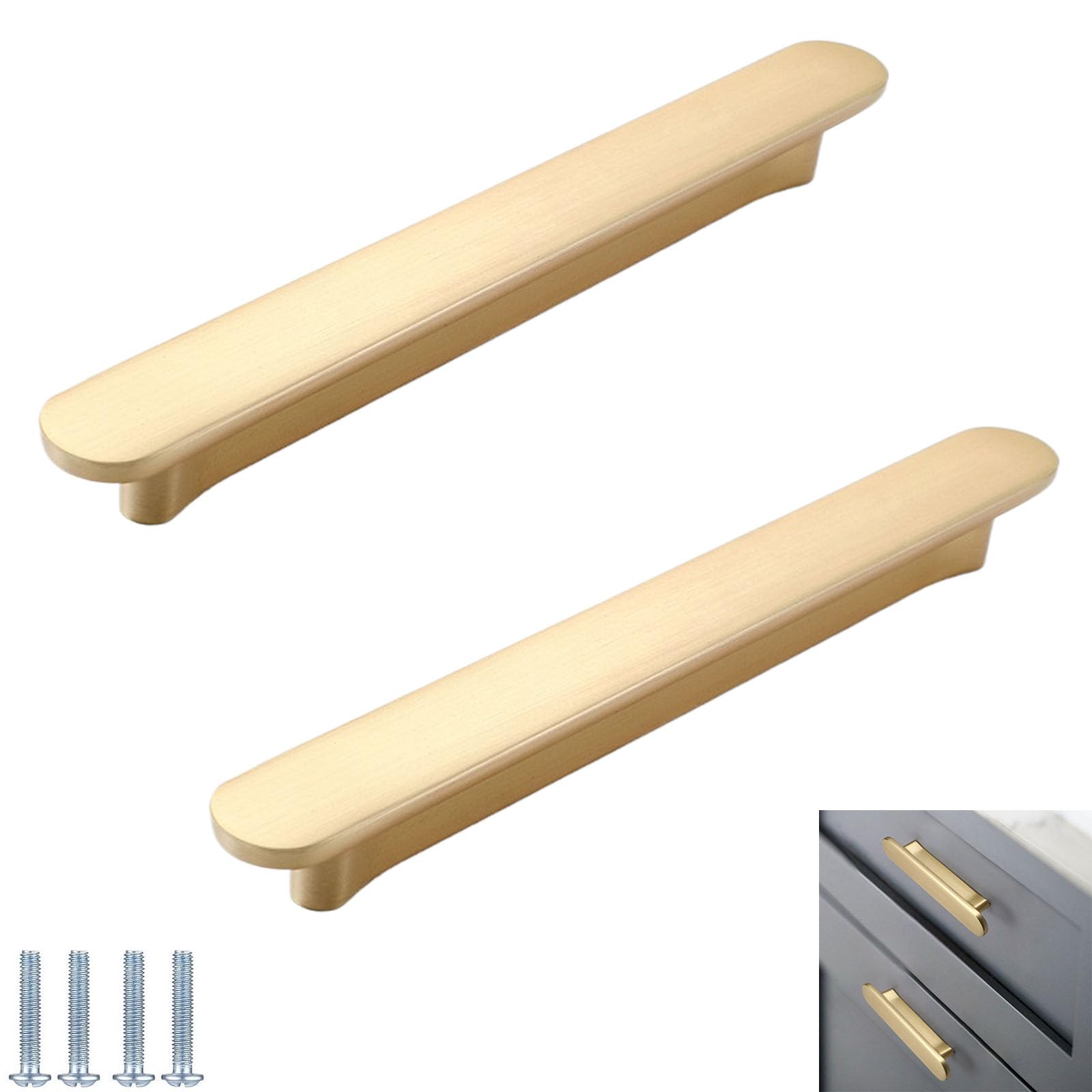 Drawer Pulls 2Pack Wardrobe Door Knob Brass Knob and Handle