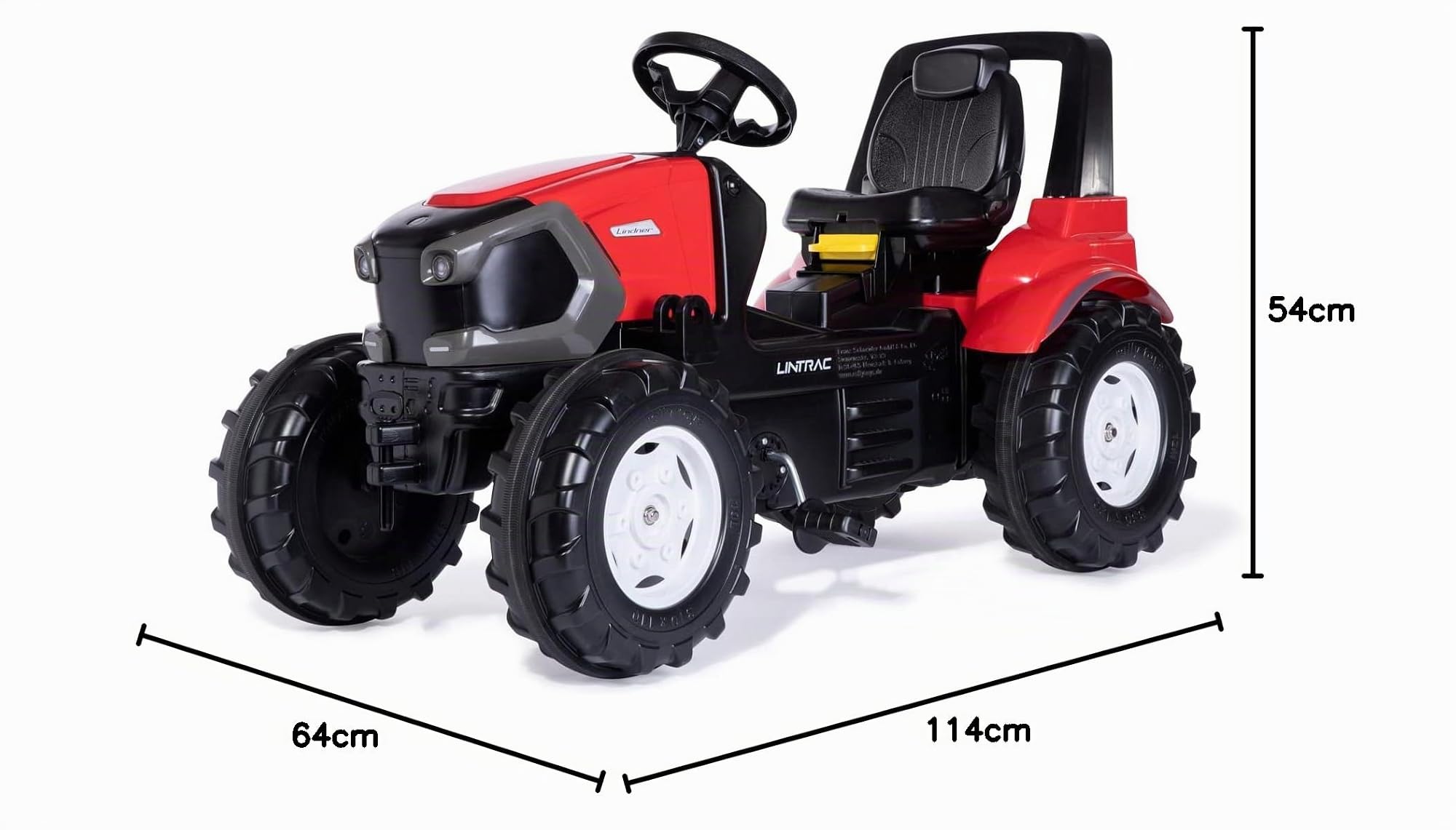 Rollytoys Rolly Toys Tracteur à pédale RollyFarmtrac Premium pour Enfants 3-8 Ans avec Arceau de sécurité et pneus Silencieux