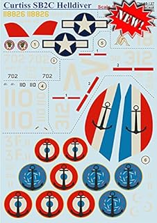 Wet Decals for Airplanes Wet Decals for Curtiss SB2C Helldiver Decal 1/48 PRINT SCALE 48-137 Decals Details for Aircraft