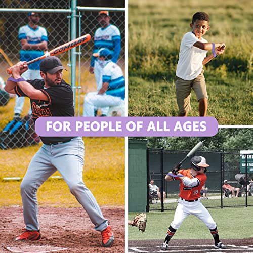 Tainess Baseball Swing Trainer Bands,Baseball/Softball Hitting Training Equipment For Perfect Batting Practice Aids For Baseball And Softball Beginner (Purple) #TOP3