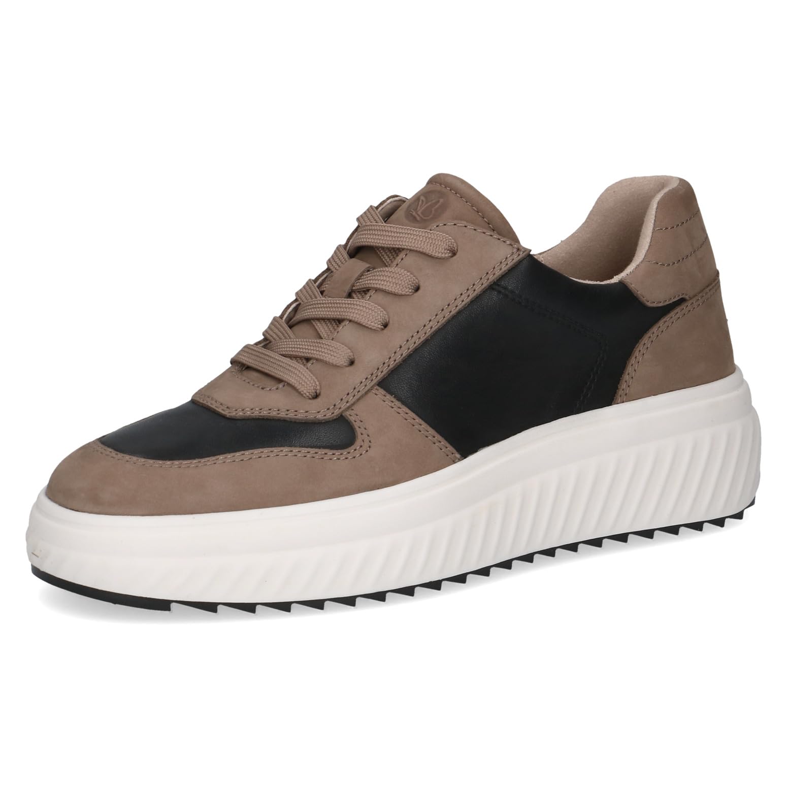 Caprice Damen Sneaker flach aus Leder Plateau