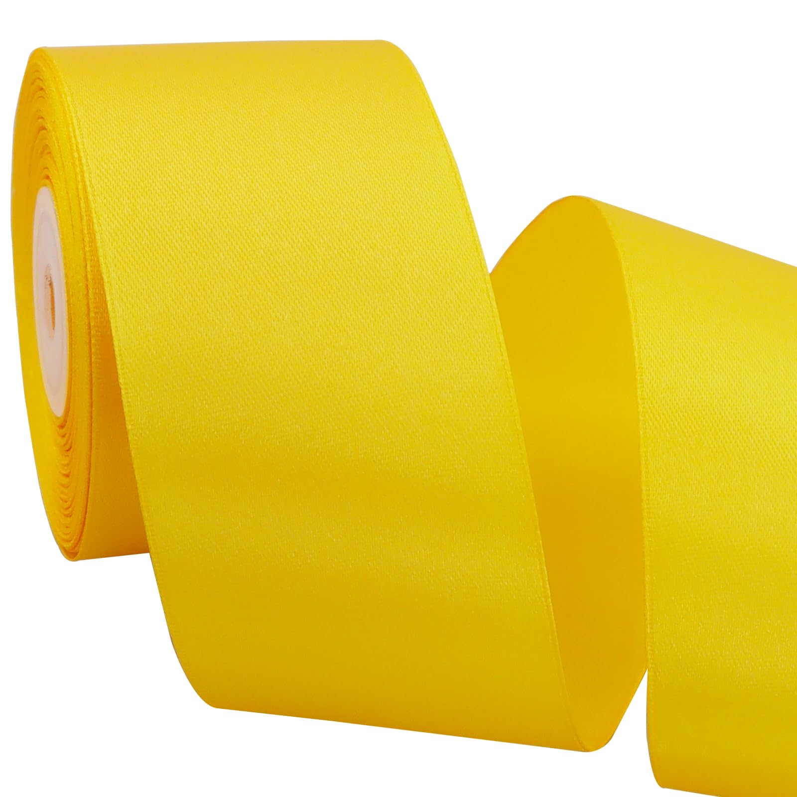 Amazon.com: TONIFUL 2 Inch x 25 Yards Wide Gold Yellow Satin
