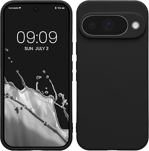 Miniatura 85 de kwmobile Funda compatible con Google Pixel 9 Pro - Funda protectora delgada de TPU para teléfono - Acabado mate suave - Negro mate NEGRO MATE,Piedra