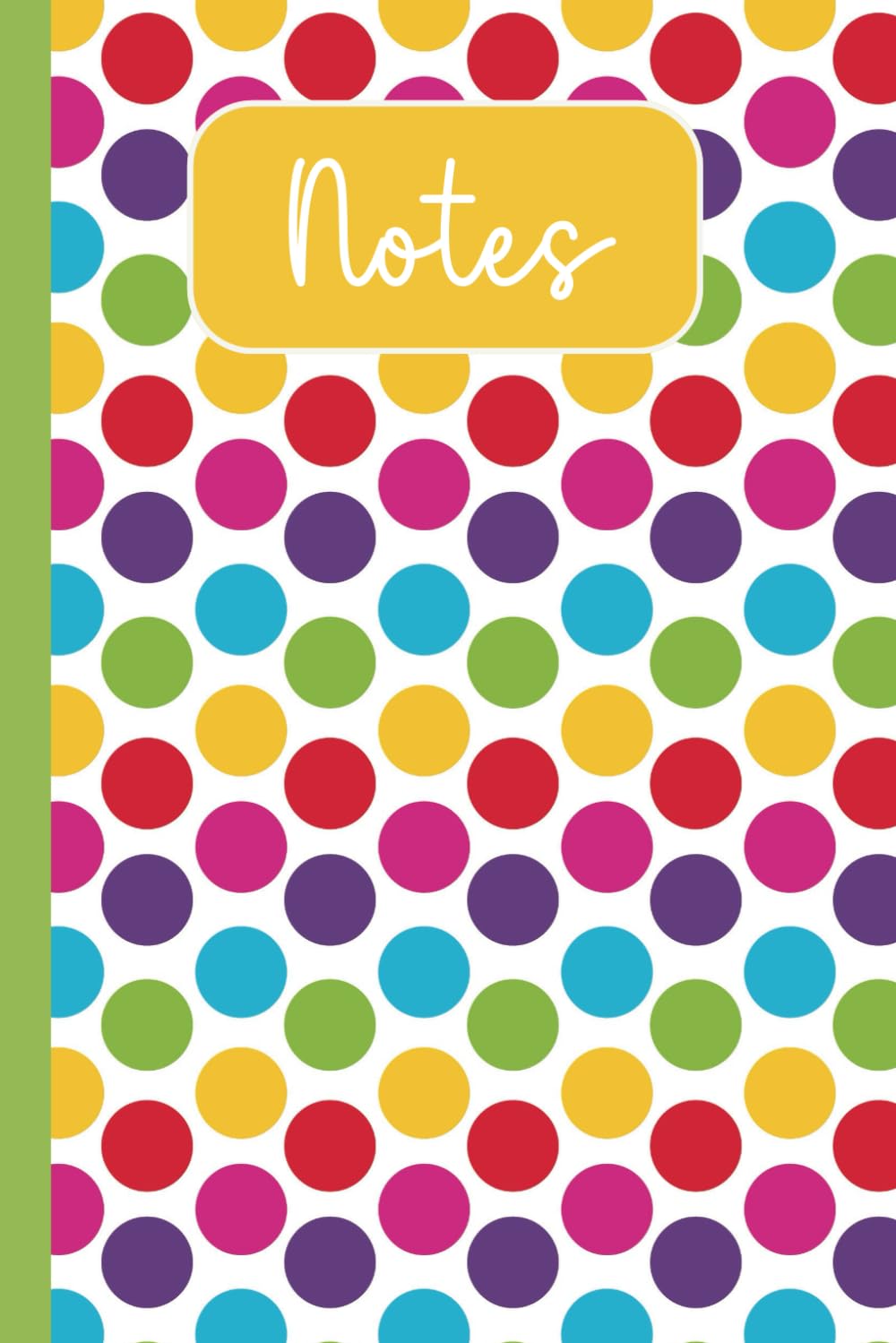 Rainbow Circles Notebook: 200 pages, 6X9 Inches. Lined pages